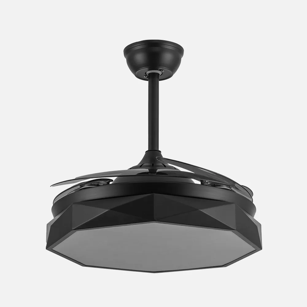 Ventilador Dc Nashi 72w Negro 3 Asp.desp. 107d  3000-4000-6000k  Remoto+memoria+Temporizador