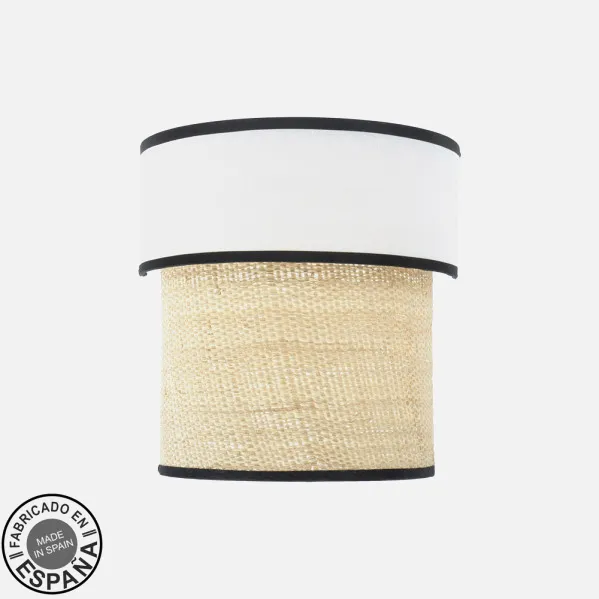 Aplique Camboya 1xe27 Blanco/natural 30x30x12cm
