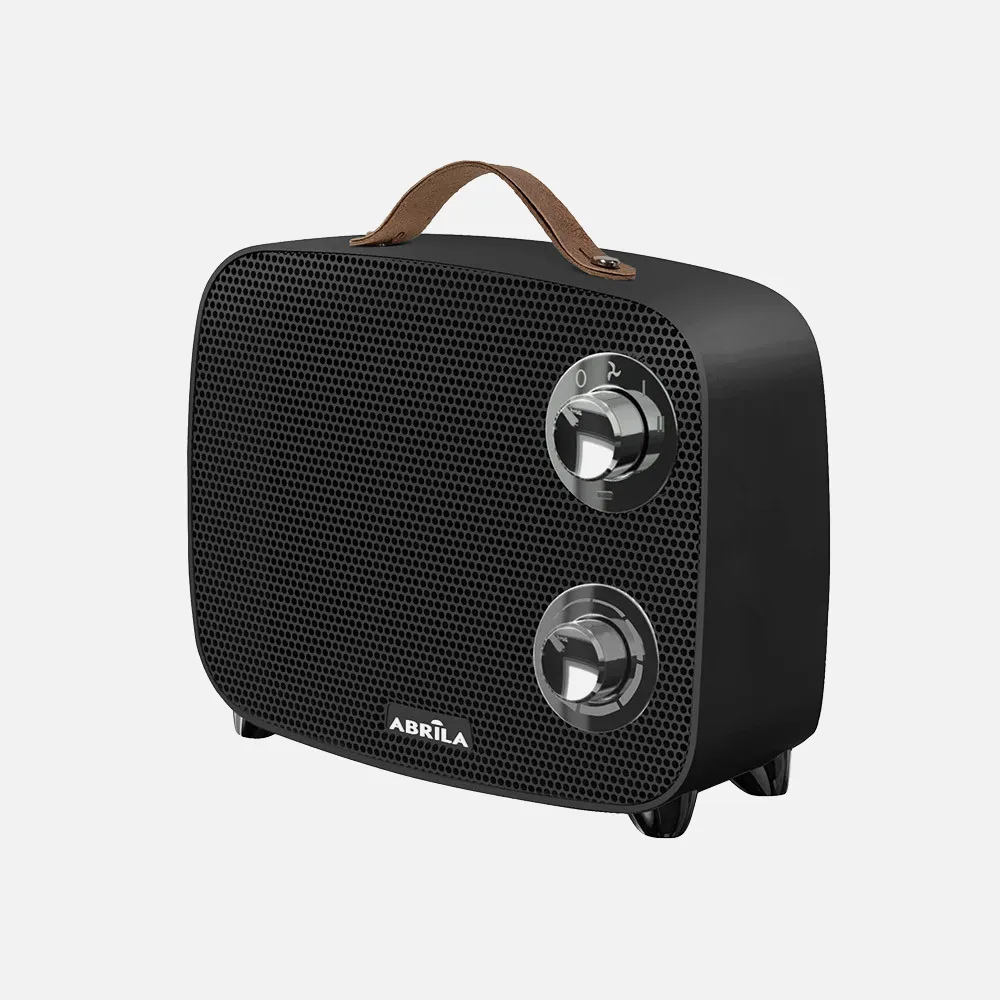 Termoventilador Ceramico Ptc Corcega 1500w Negro/cromo 2potencias 3funciones Corte Termico seg.antivuelco 21x23x13,6 Cm
