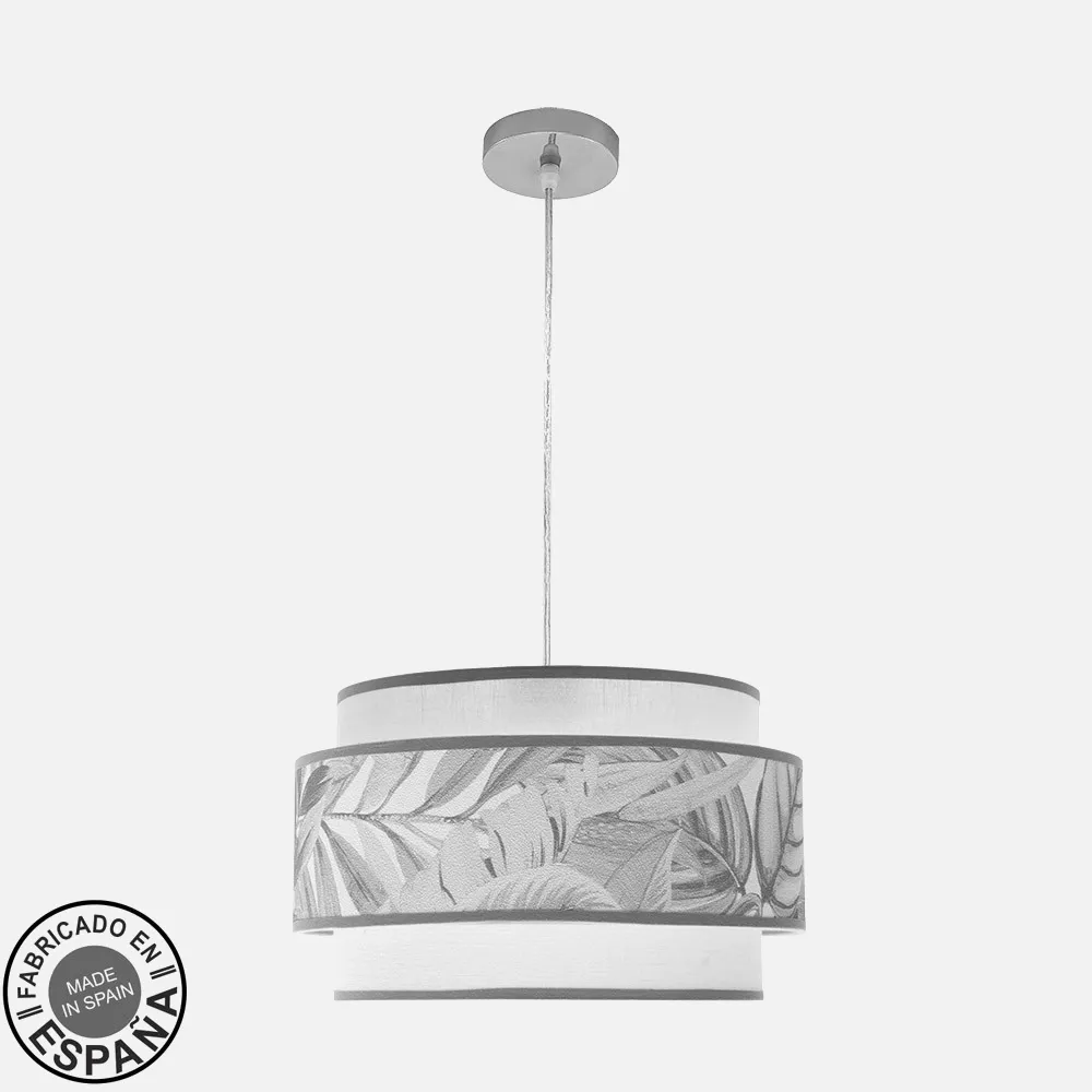 227994145 - Pendant light 3p Camerun 1xe27 Chrome/white/grey Regx40x40 Cm