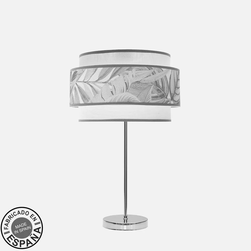 227971145 - Table lamp Height Camerun 1xe27 Chrome/white/grey 60x30x30 Cm