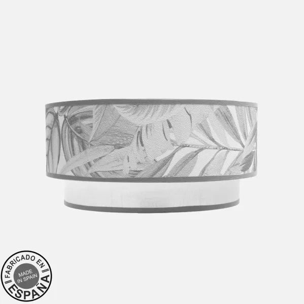 Aplique Camerun 1xe27 Blanco/gris 17,5x30x15cm