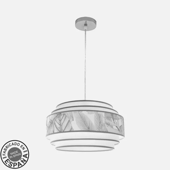 Pendant light 5p Camerun 1xe27 Chrome/white/grey Regx40x40cm