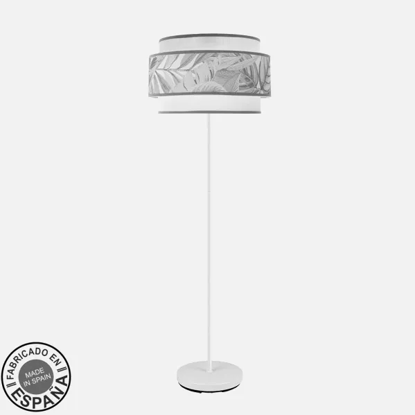 Pie Salon 3p Camerun 1xe27 Blanco/gris 160x40x40 Cm