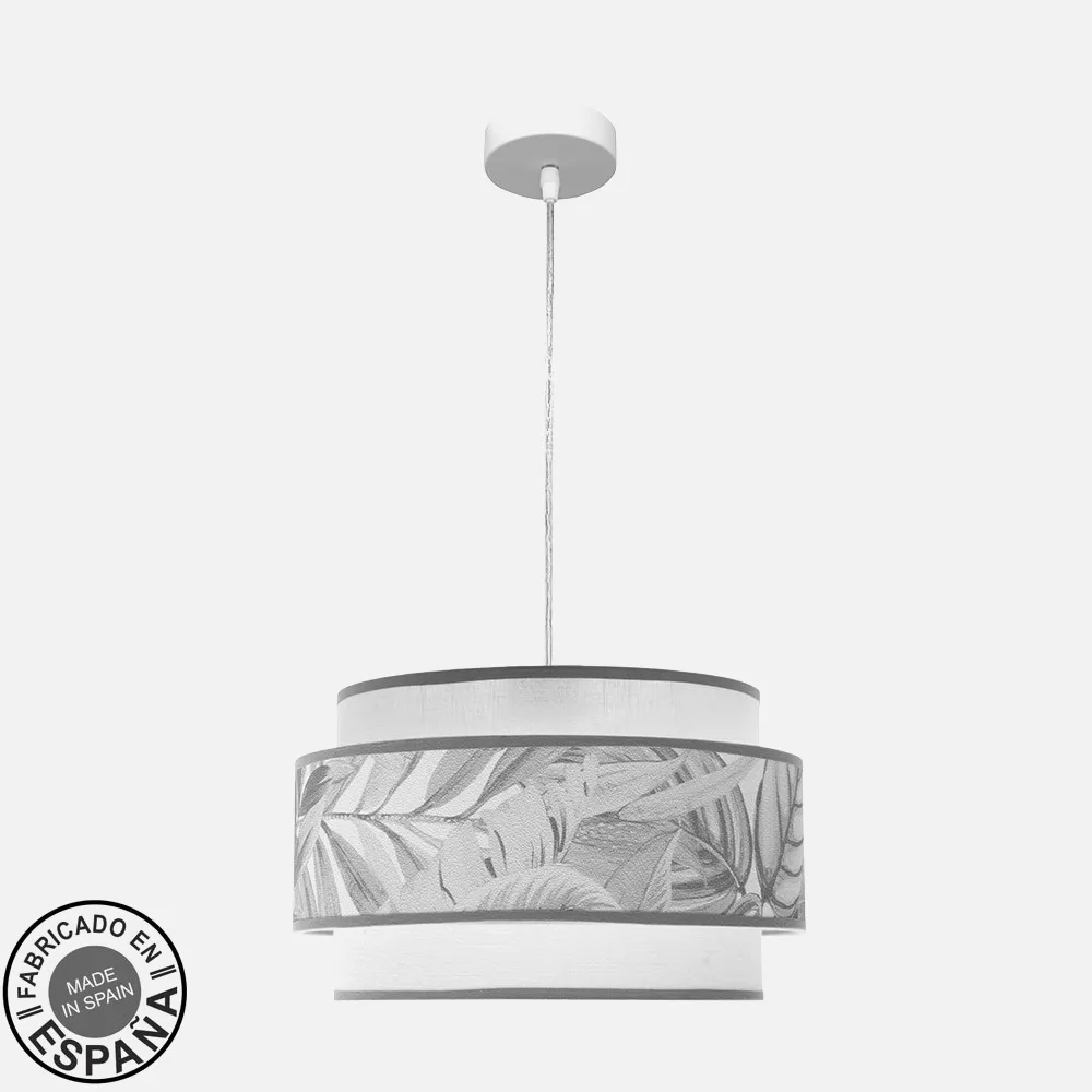 227994165 - Pendant light 3p Camerun 1xe27 White/grey Regx40x40 Cm