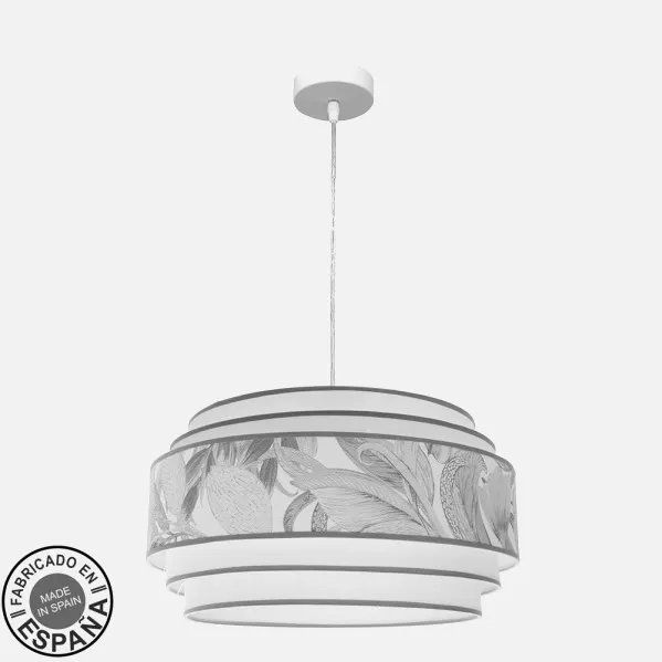 Pendant light 5p Camerun 3xe27 White/grey Regx50x50cm