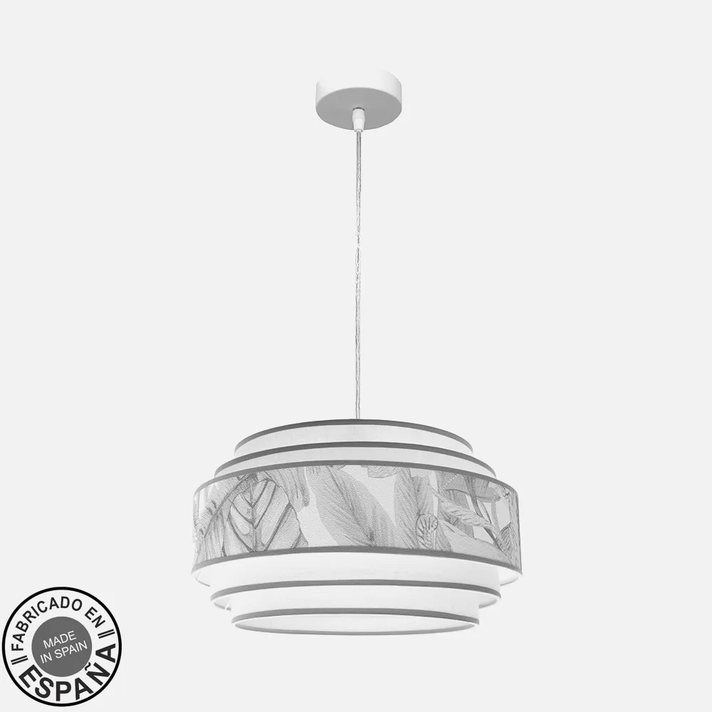 227994065 - Pendant light 5p Camerun 1xe27 White/grey Regx40x40cm