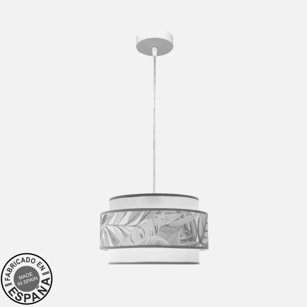 Colgante 3p Camerun 1xe27 Blanco/gris Regx30x30cm