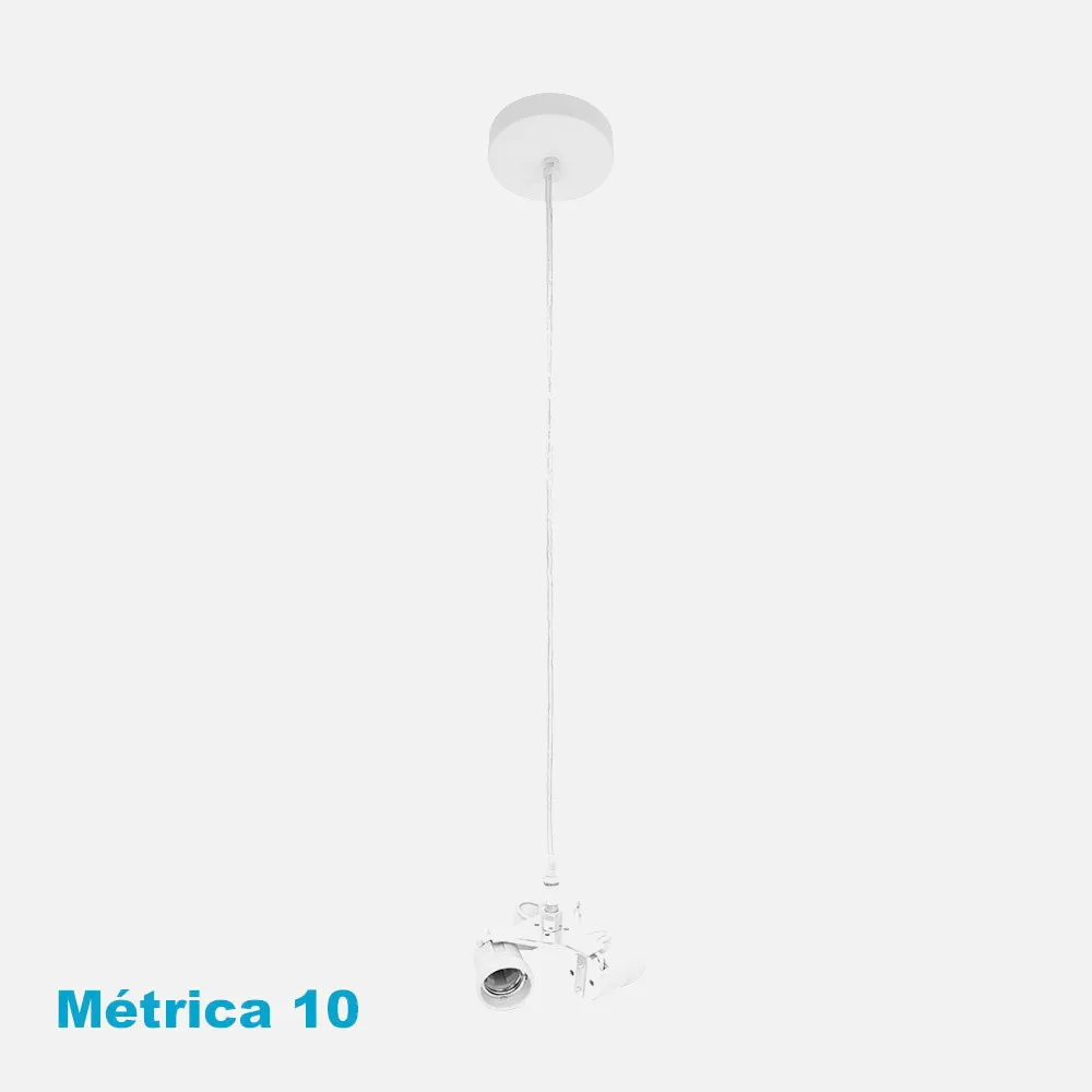 201393001 - Arm. Pendant light Cara 3xe27 White M10 Regx10x10 Cm