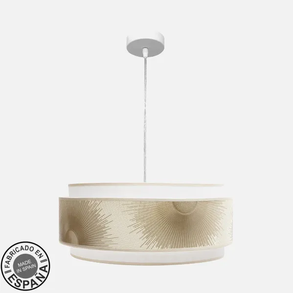 Pendant light Nepal 3P 3xe27 White/gold Regx50x50cm