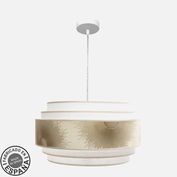 Pendant light Nepal 5P 3xe27 White/gold Regx50x50cm