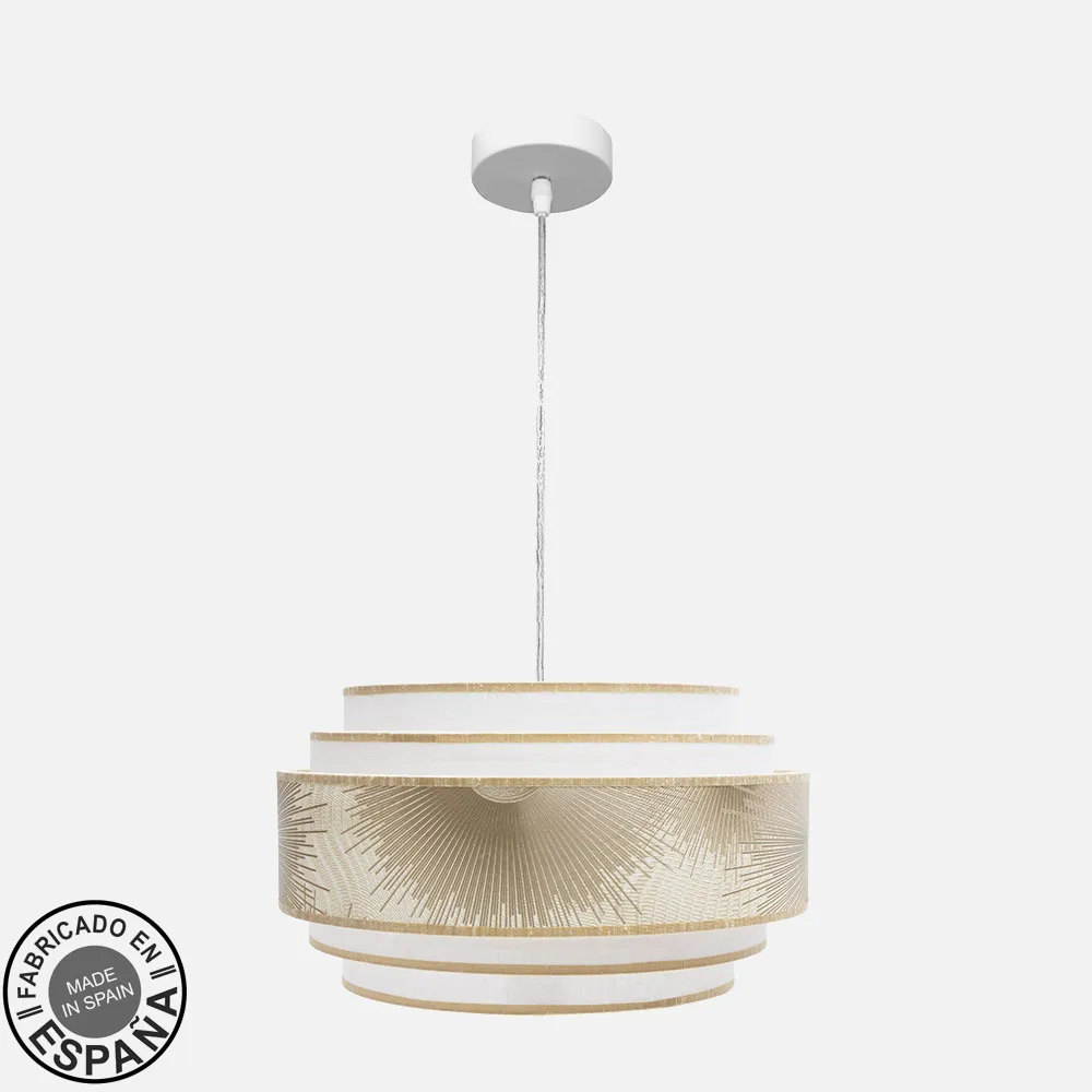 227894001 - Pendant light Nepal 5P 1xe27 White/gold Regx40x40cm