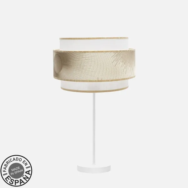Table lamp Height Nepal 1xe27 White/gold 60x30x30 Cm