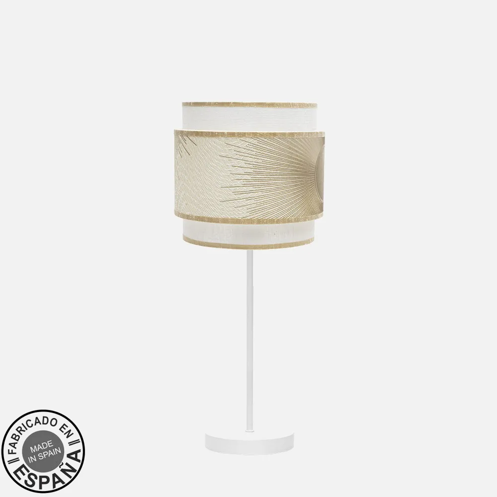227871001 - Table lamp Nepal 1xe27 White/gold 45x18x18 Cm