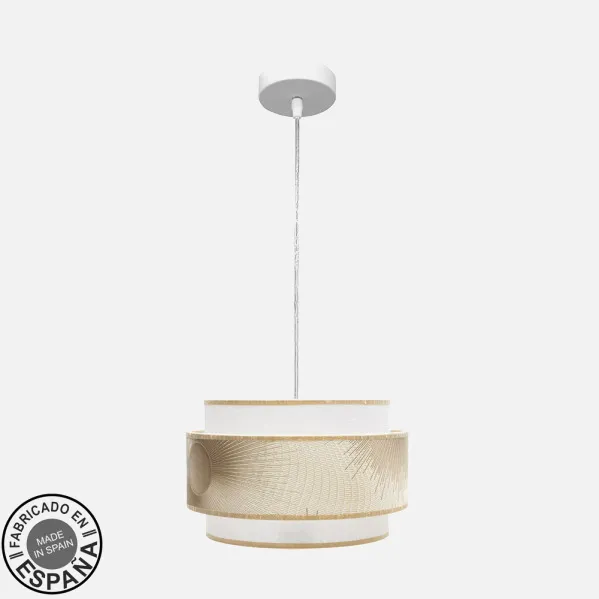 Pendant light Nepal 3p 1xe27 White/gold Regx30x30cm