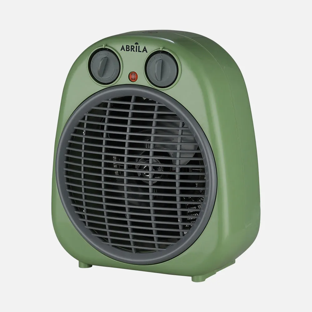 Termoventilador Fogata 2000w Verde/gris 2potencias 3funciones Termostato Reg.seguro,antivuelco 24x20x13cm