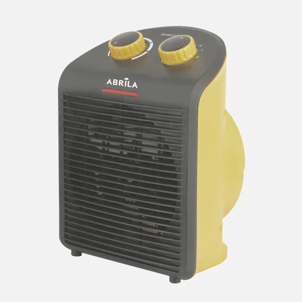 Electric fan heater Croacia 2000w Yellow/black 2 power levels 3 functions safety thermostat, tip-over protection 26x20x14cm