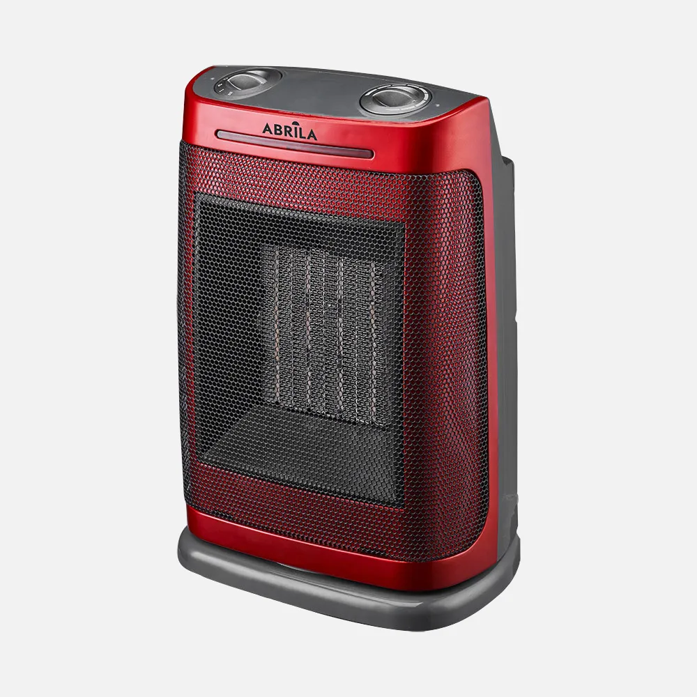 Termoventilador Ceramico PTC Fogon 1500w Rojo 2potencias 3funciones Termost.regulable Seguridad Antivuelco 29x19x14,5cm