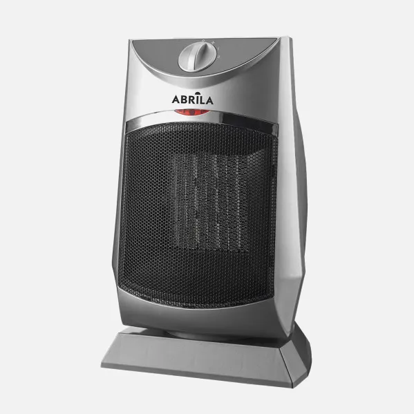 Ceramic PTC fan heater Calidez 1500w Silver 2 power levels, 3 functions, safety protection, tip-over protection 32,5x20x 17cm