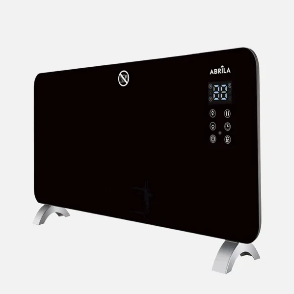 Emisor Termico Cristal Gaban 2000w Negro Control Wifi 2potencias Temporiz.mural/portat.38x92x6,68 Cm