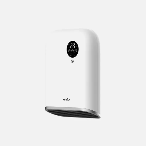 Termoventilador Pared Baño Andorra 2000w Blanco/negro  3funciones Display C/remoto Ip24 32,5x25x11,3 Cm