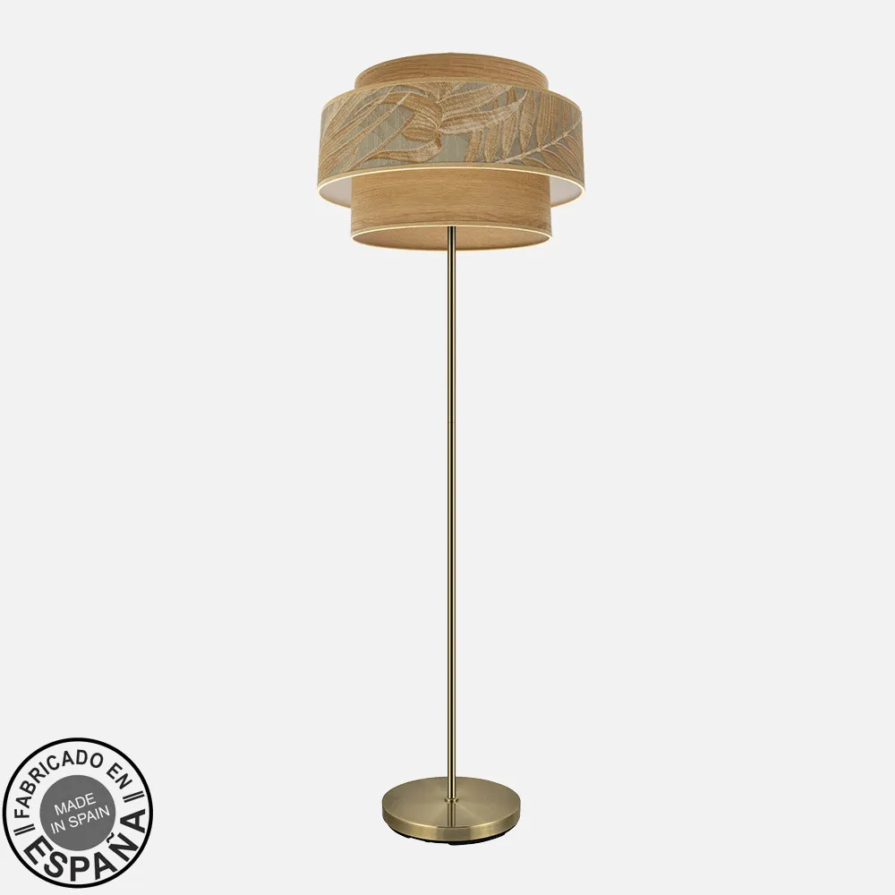 231441014 - Pie Salon Samoa 1xe27 Cuero/camel 168x40x40 Cm