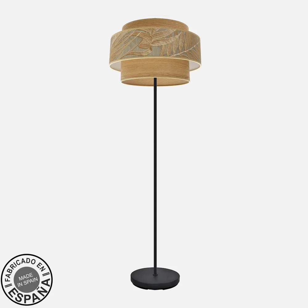 231441009 - Pie Salon Samoa 1xe27 Negro/camel 168x40x40 Cm