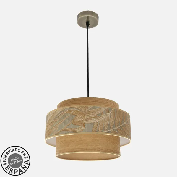 Colgante Samoa 1xe27 Cuero/camel Regx40d