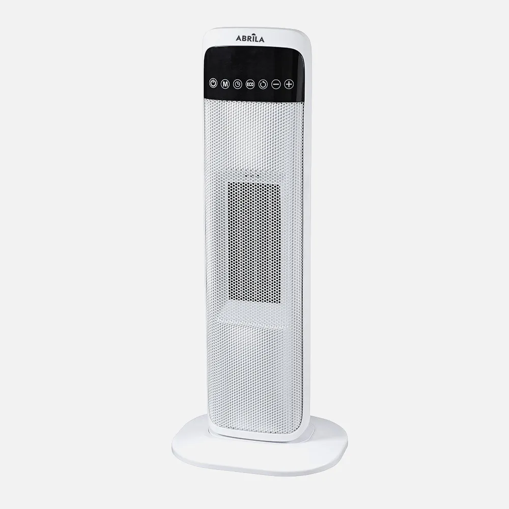 Termoventilador Ceramico Vertical Guadalupe 2000w Blanco/negro  2potencias oscilante Antivuelco C/remoto 62x21x15cm