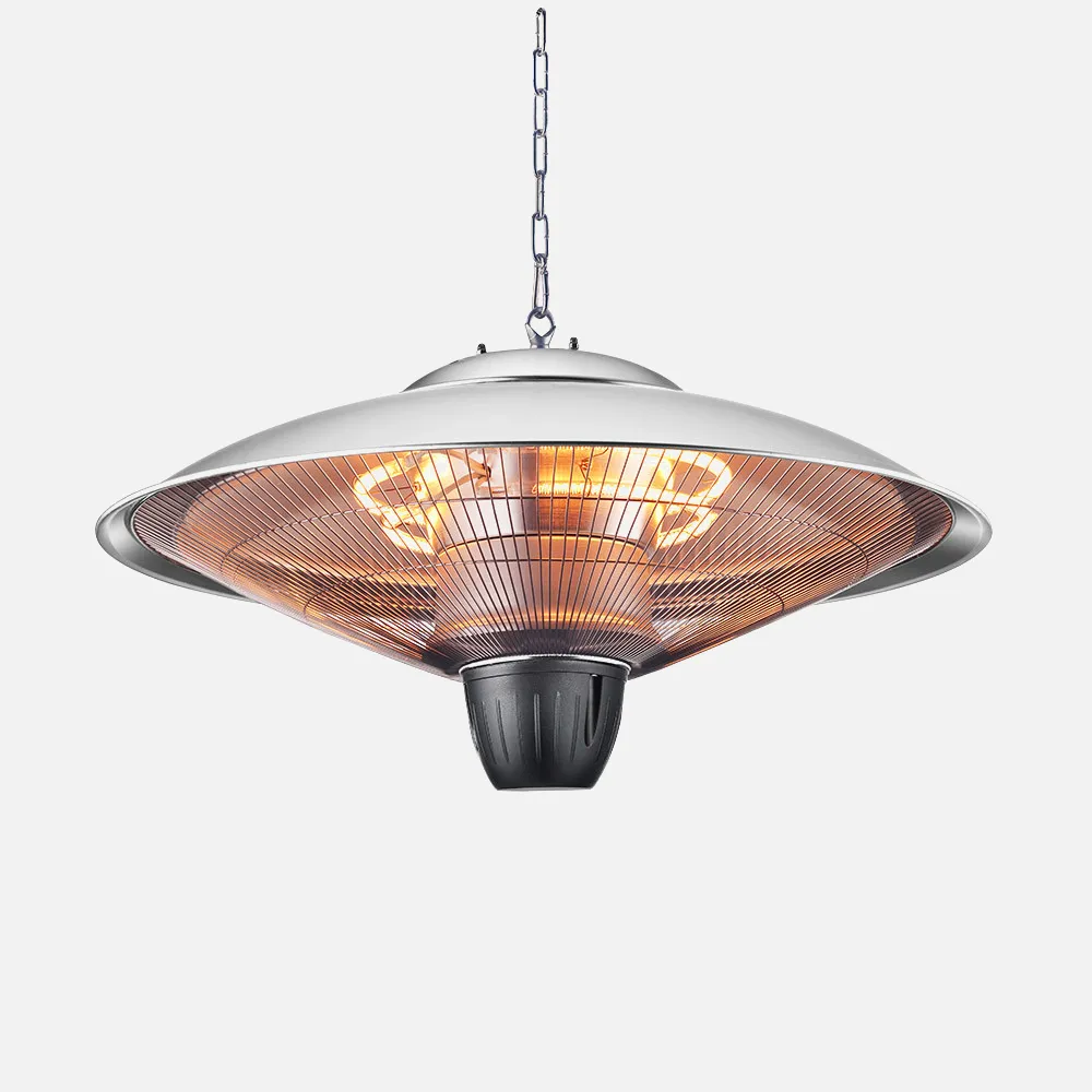 232196210 - Heater Outdoor Pendant light Koel 2000w Silver 2powers Ip34 100x60x60 Cm