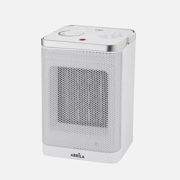 Fan Heater Ceramic Bribon 1500w White 2 power levels 3 functions Thermostat reg. Tip-over protection Carry handle 22,3x15x12,4cm