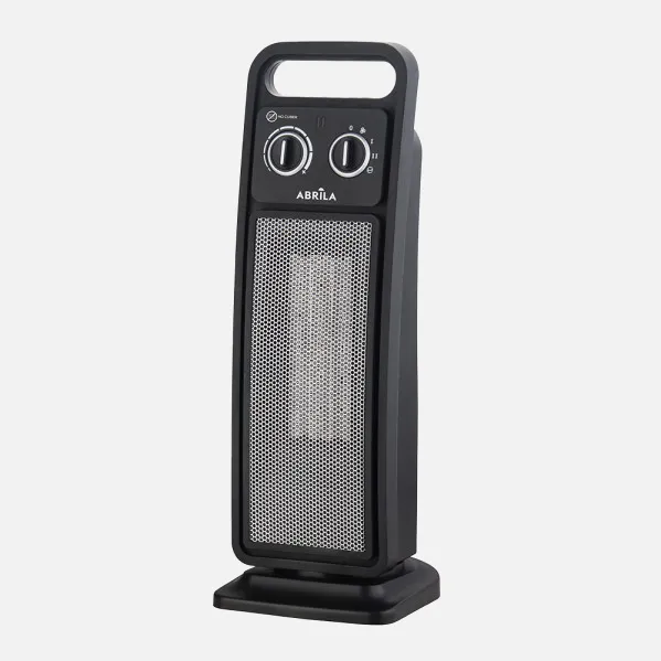 Fan heater Ceramic Vert.brasil 2000w Black  2pow.oscillat.tip-over.therm. Overheat prot. 50,7x19x18,3 Cm