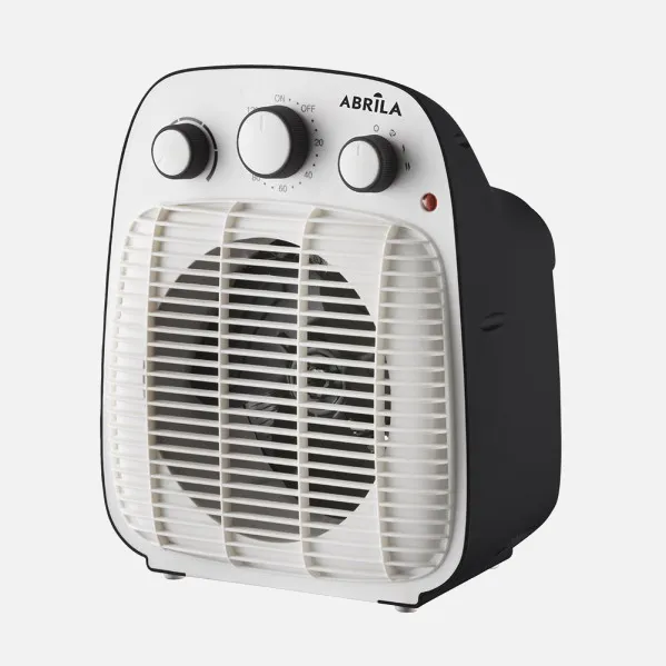 Fan heater Elect.lesoto 2000w White/black 2 pow. 3 fun. Timer Overheat protection Tip-over protection 27x23x15,5 Cm