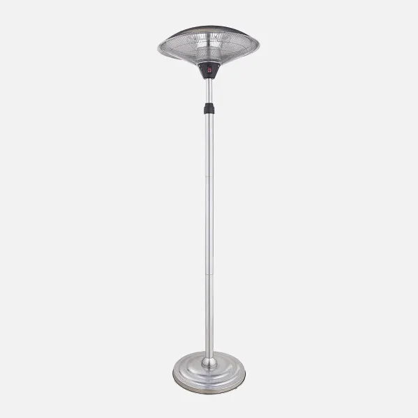 Calefactor Exterior C/pie Koel 2000w Plata 2potencias Antivuelco Ip34 200x60x60 Cm