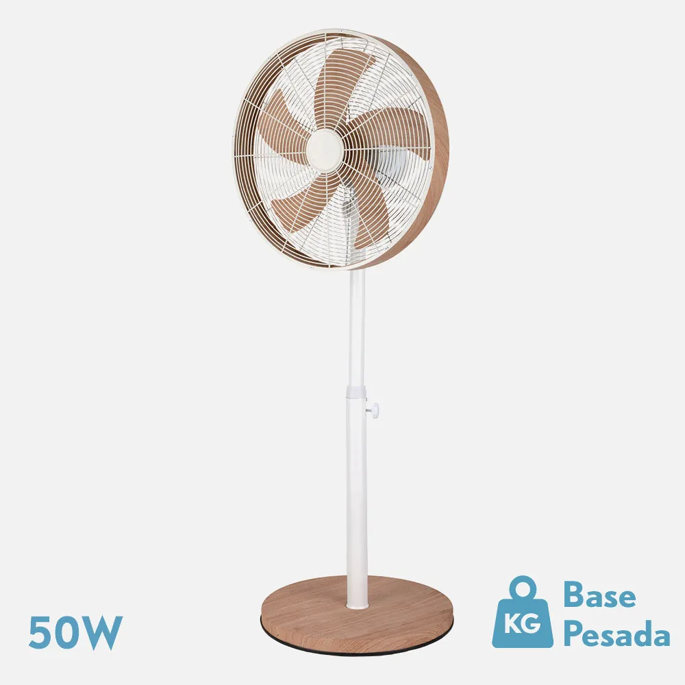 210541068 - Fan Of Foot Alcañiz White/there is 3vel.50w.5Oscillating sails And Rotatory Regx45x37cm