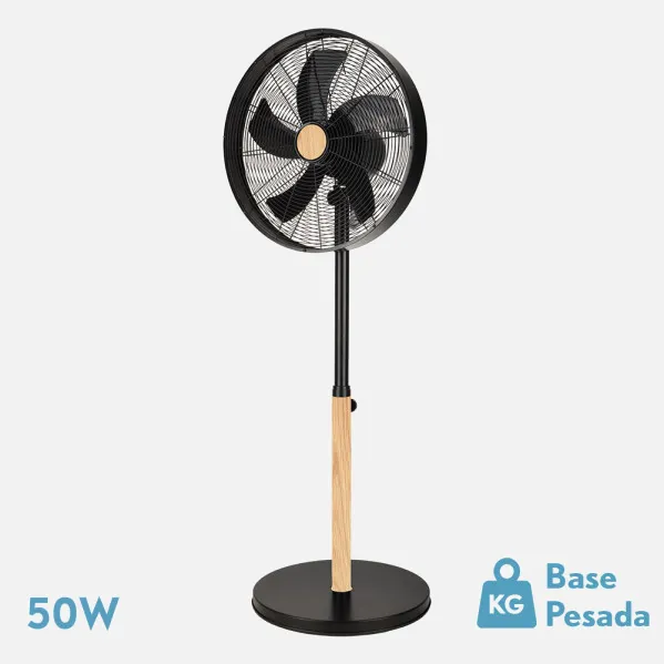 Fan Of Foot Falcon Black/there is 3vel.50w.5Oscillating sails And Rotatory Regx45x37cm