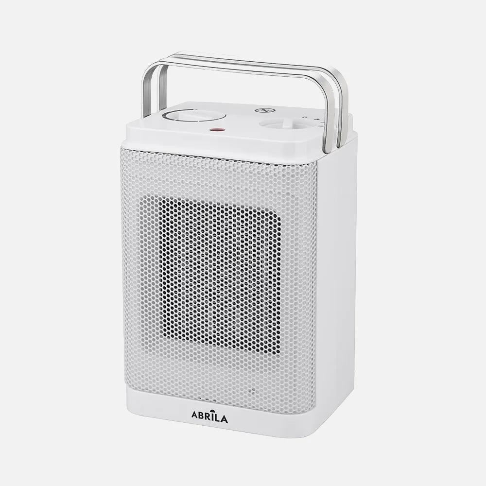 Termoventilador Ceramico Bribon 1500w Blanco 2potencias 3funciones Termost.reg. Antivuelco Asa 22,3x15x12,4cm