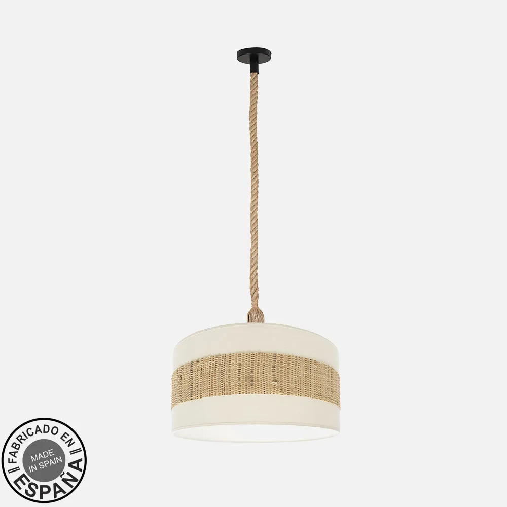 231595001 - Pendant light Nicaragua 1xe27 White/natural 50d