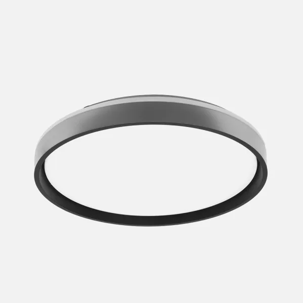 Plafon Morgan 60w 3000-4200-6500k Plata/negro  7,5x50x50cm 5400lm C/remoto