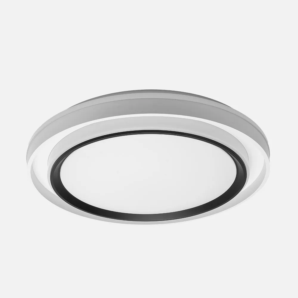 219185026 - Plafon Meyer 60w 3000-4200-6500k Blanco/negro 7x50x50cm 5400lm C/remoto