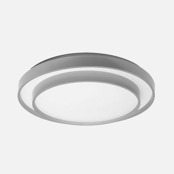 Plafon Fana 60w 3000-4200-6500k Blanco/plata 9x50x50cm 5400lm C/remoto Y Memoria