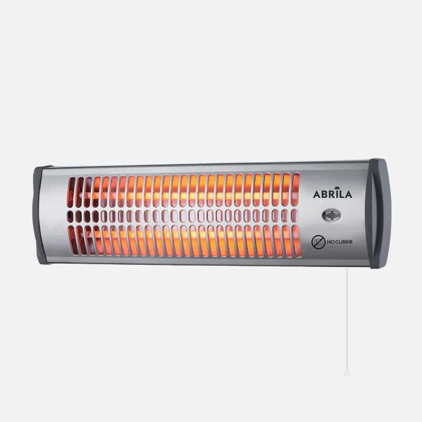 Heater Quartz Tioman 1200w Black/silver  2 Pow. Pull Chain Control 15x53,5x12 Cm