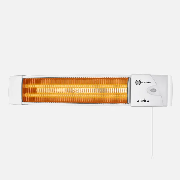 Estufa Cuarzo Africa 1200w Blanco 2 Potencias Control Cadena De Tiro 10,4x57x10,8 Cm