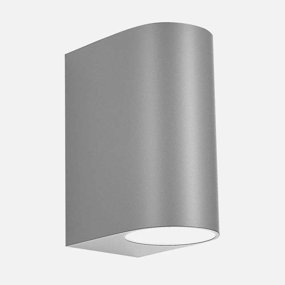 Aplique Exterior Gacela 2xgu10 Gris Ip44 14,7x7x9 Cm