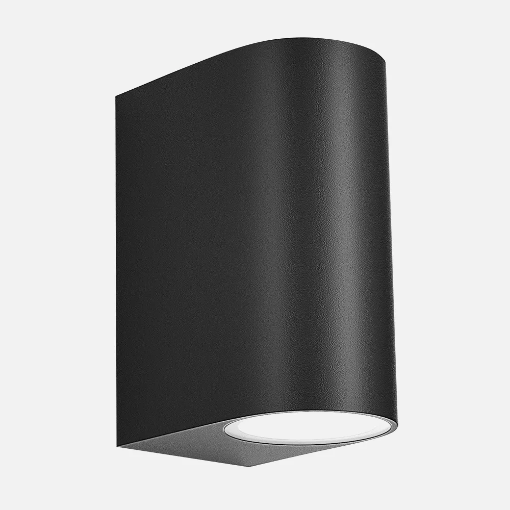233461209 - Aplique Exterior Gacela 2xgu10 Negro Ip44 14,7x7x9 Cm
