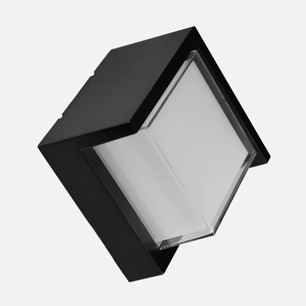233861009 - Aplique Exterior 12w 3000k Anoa Negro Ip65 16x16x10,2 Cm 600lm