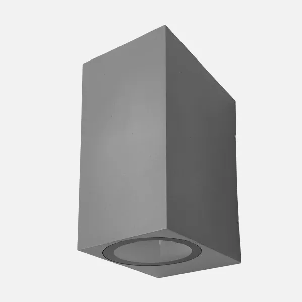 Aplique Exterior Alce 2xgu10 Gris Ip44 14,7x7x9 Cm