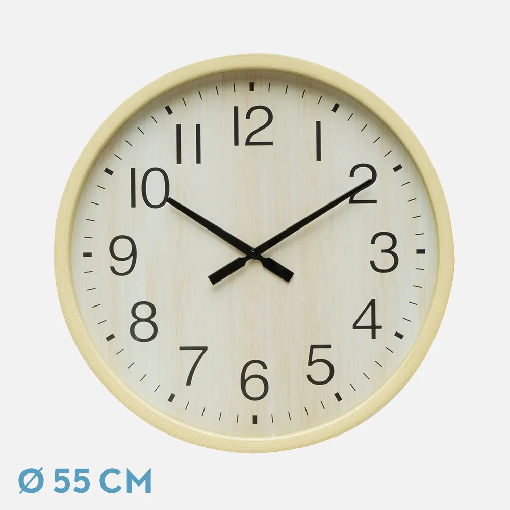 Reloj De Pared Manilva Haya 55x55x4 Cm Movimiento Continuo