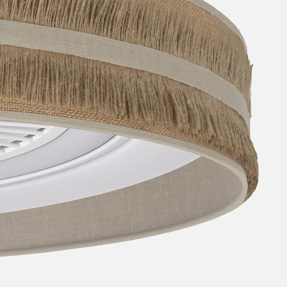 Ventilador DC Natalia 72w Saco-beis 60d 5 Aspas 6 Veloc. 3 Colores 6120lm Remoto,memoria,temporizador,reg.Intensidad