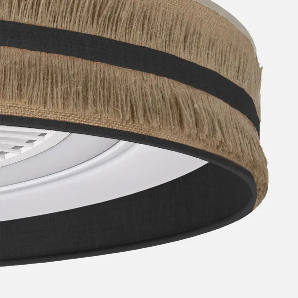 Ventilador  DC Natalia 72w Saco-negro 60d 5 Aspas 6 Veloc. 3 Colores 6120lm Remoto,memoria,temporizador,reg.Intensidad